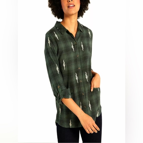 White Stuff Embroidery Check Shirt Size UK Size 14 US Size Large - Picture 1 of 4